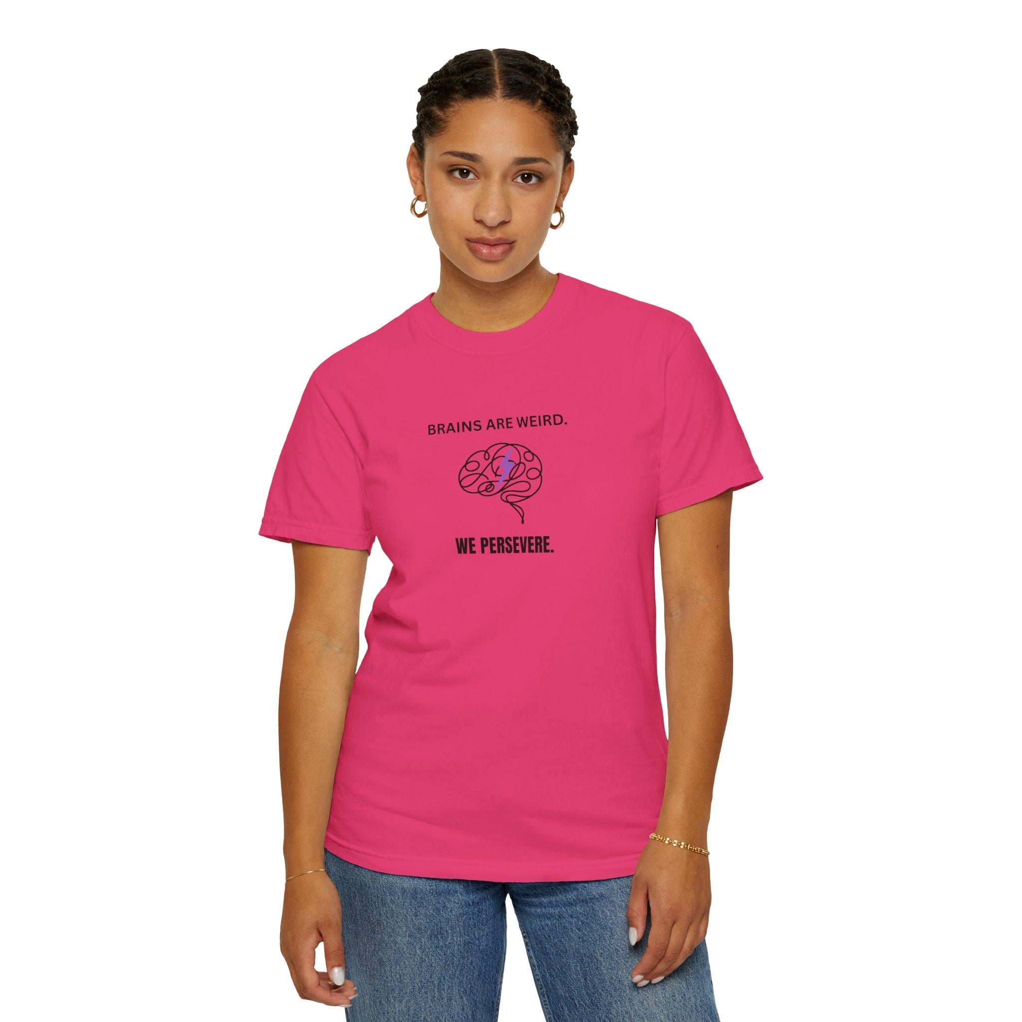 Brains Are Weird. We Persevere. – Epilepsy Awareness T-Shirt