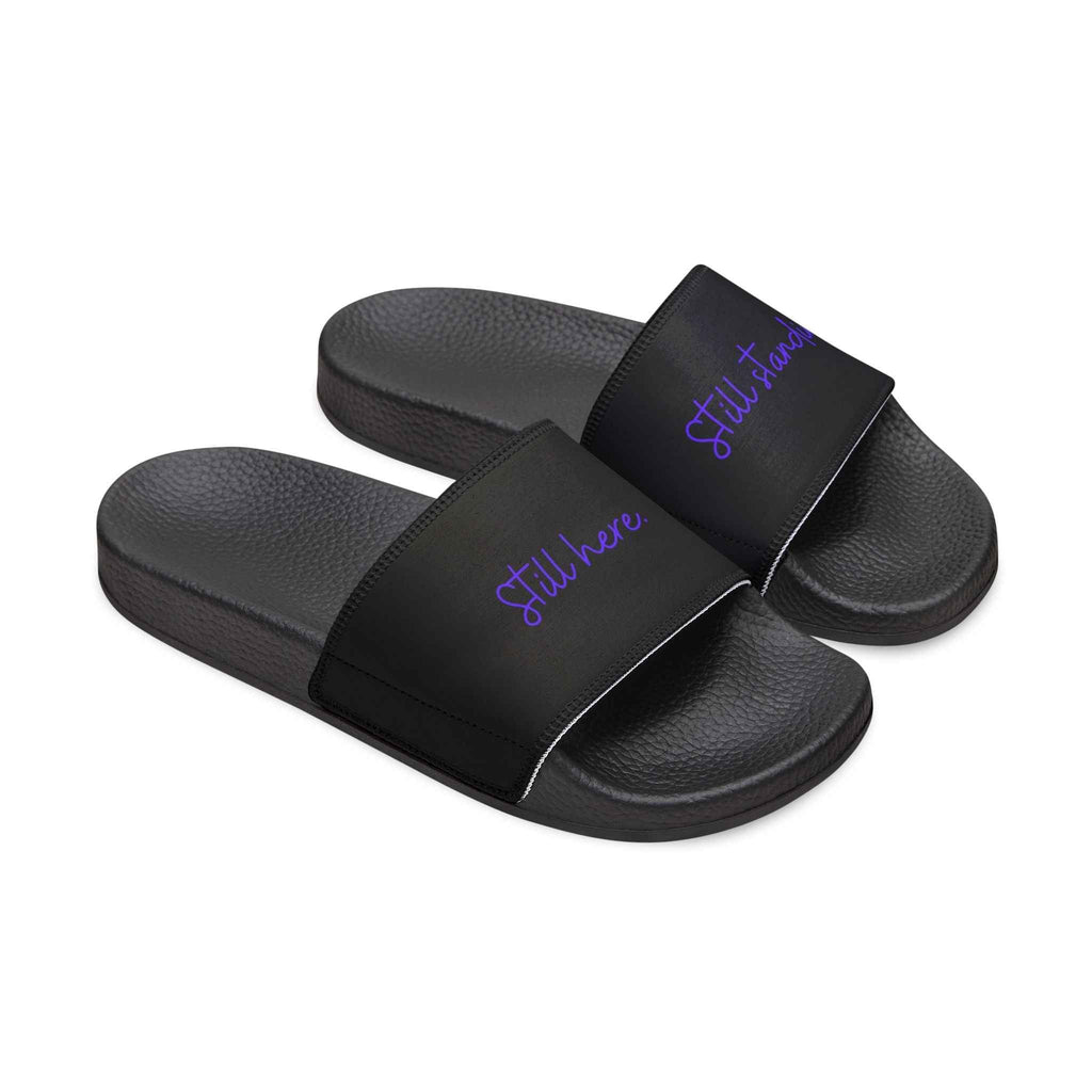 “Still Here / Still Standing” Slide Sandals — Quiet Strength Edition