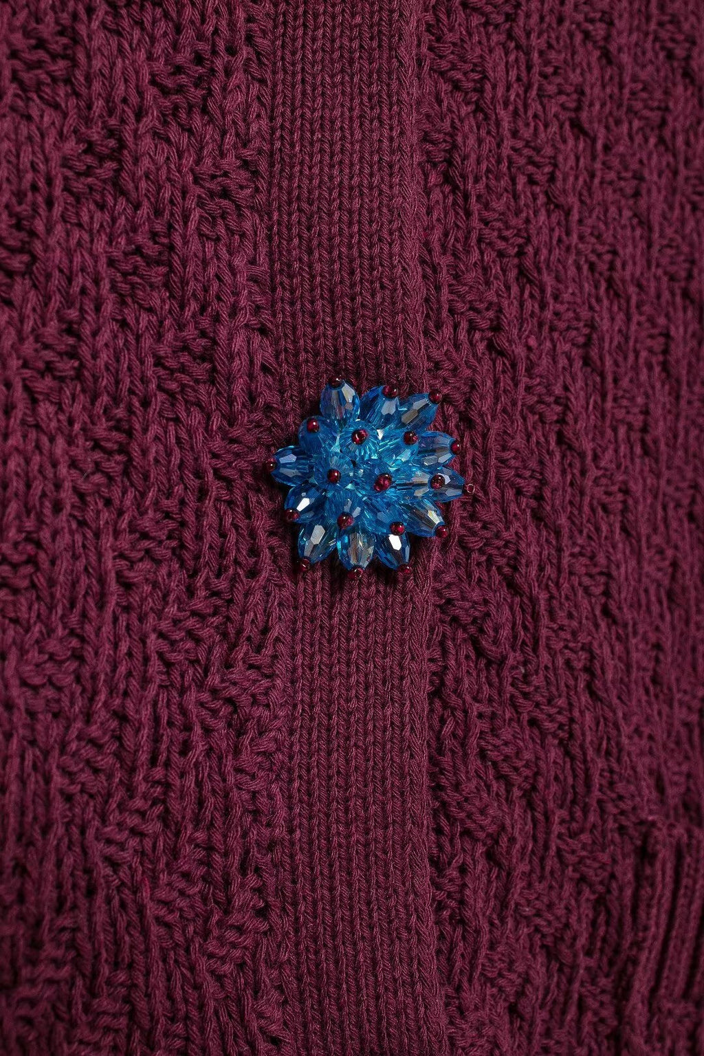Autumn Women Street Jewelry Button Decoration Knitted Coat