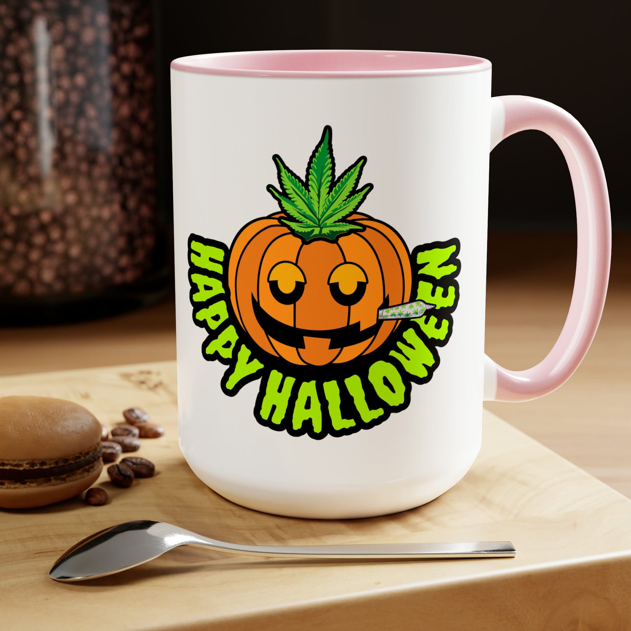 Happy Halloween Pumpkin Stoner 15oz Coffee Mug