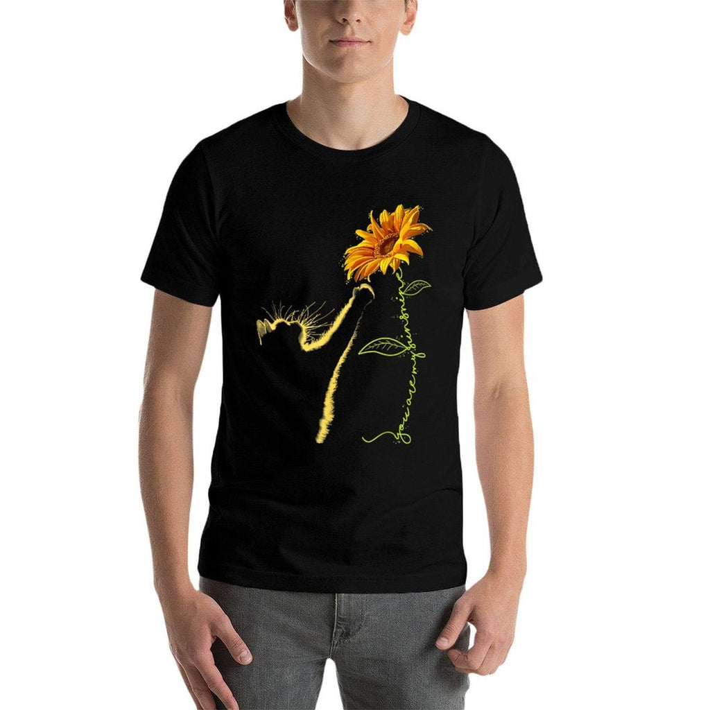 Cat Sunflower Gifts For Cat Lovers, Cat Mom, Cat Lady, Women  Polyester Blend T-Shirt