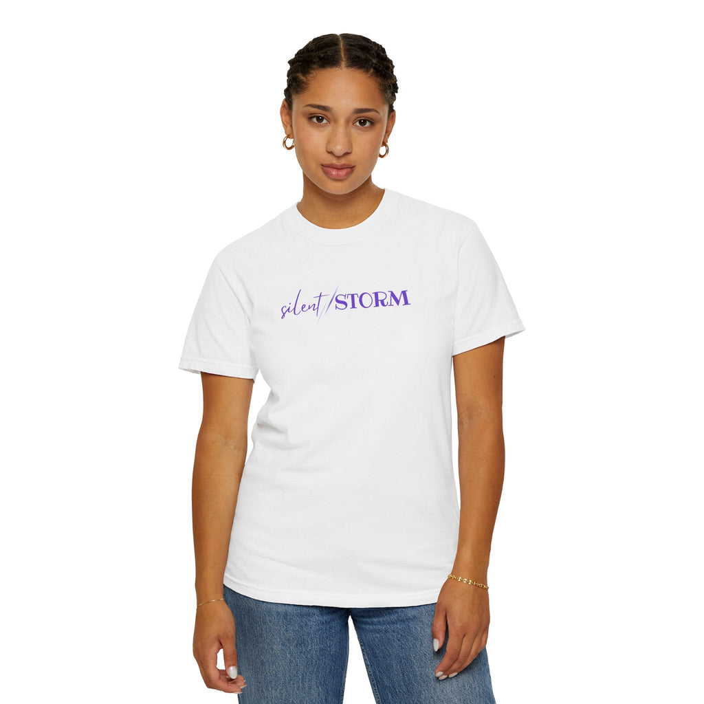 Silent Storm Unisex T-Shirt – Epilepsy Awareness Purple Statement Tee