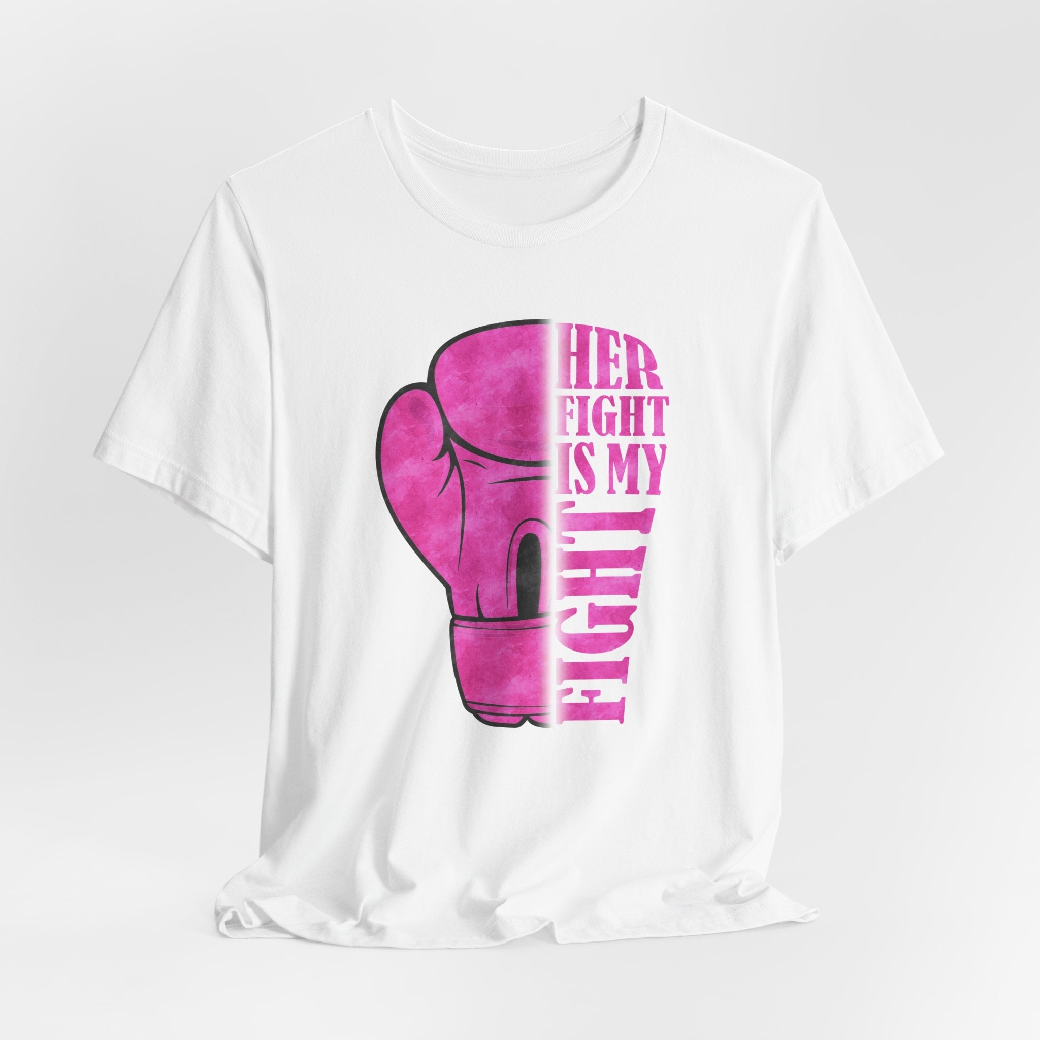 Empowering Fight Tee, Unisex Jersey Short Sleeve Tee, Supportive T-Shirt, Cancer Awareness Shirt, Inspirational Gift, Women's Rights Tee