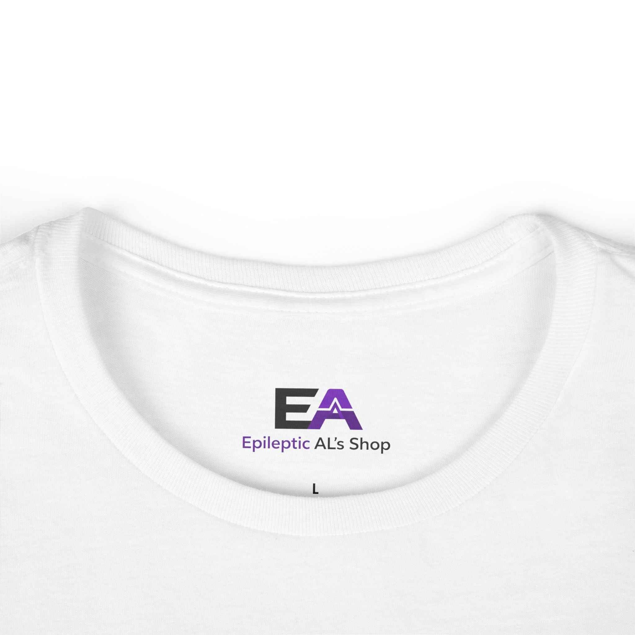 Glitch Halo Women’s Epilepsy Awareness T-Shirt – Purple Ribbon Awareness Tee