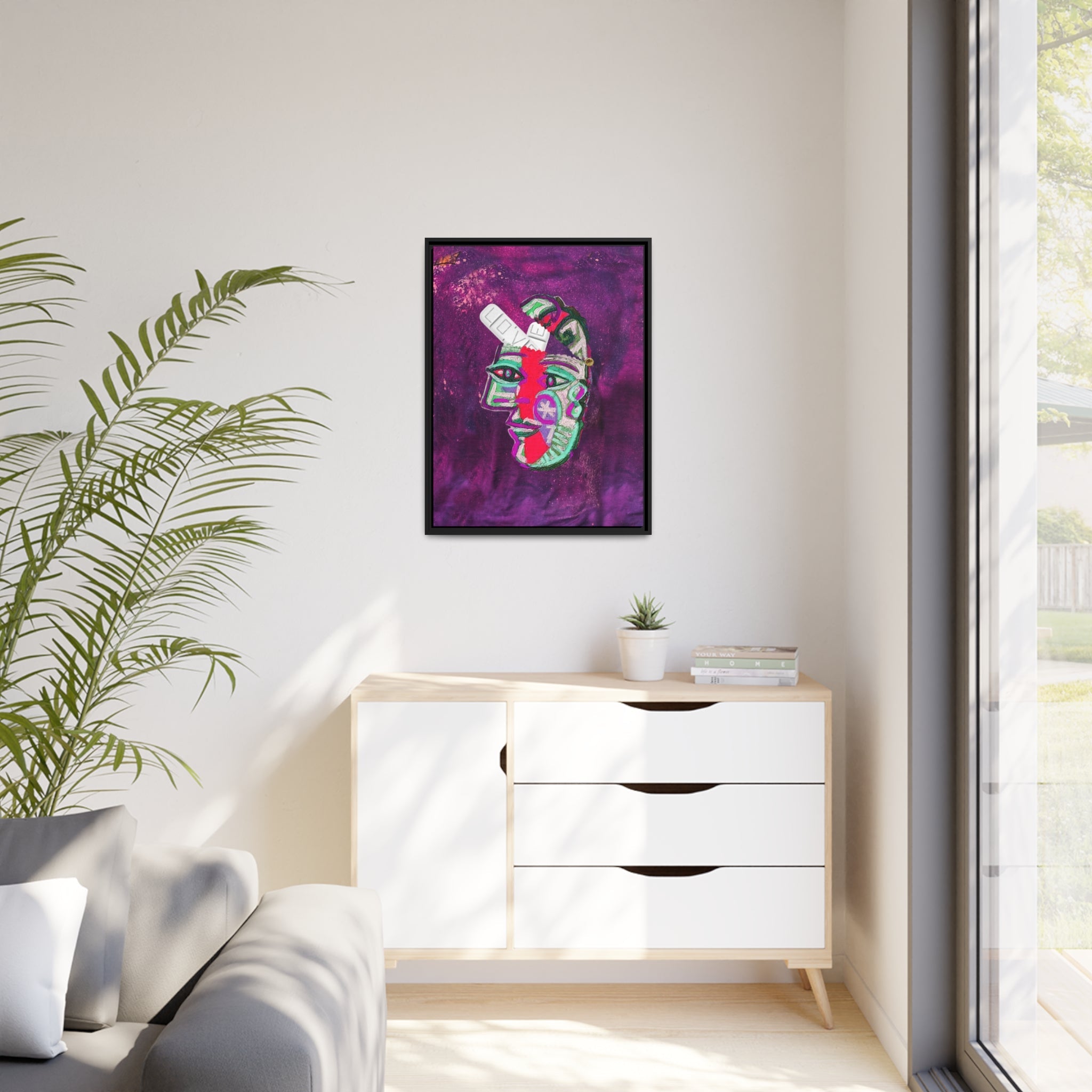 LOVE PILL PYSOP Matte Canvas, Black Frame