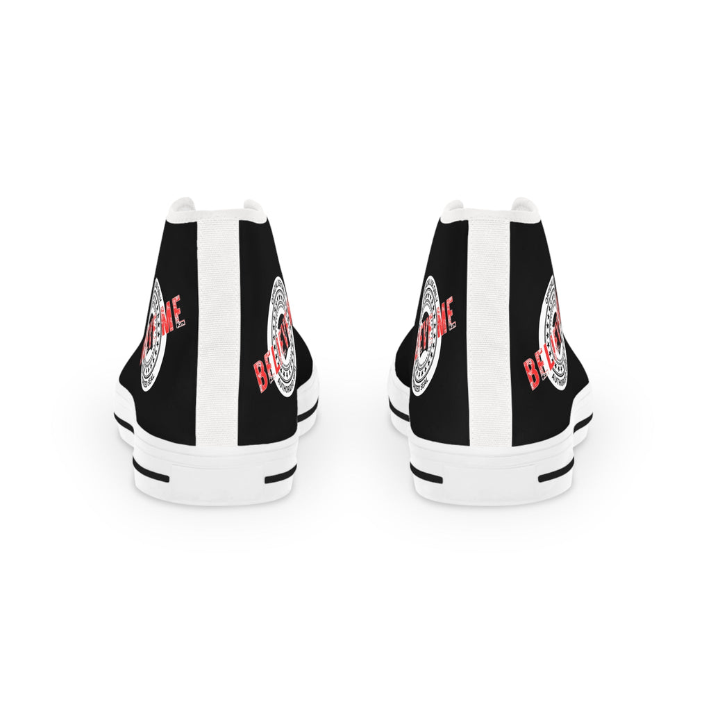 Believe Me Men’s High-Top Sneakers – Political Parody Statement Shoes