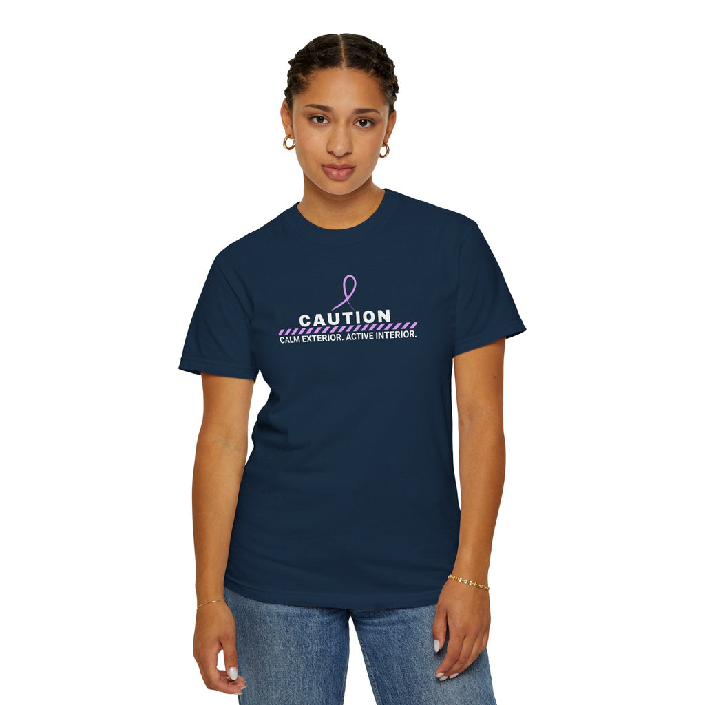 Caution: Calm Exterior. Active Interior. – Epilepsy Awareness T-Shirt