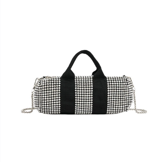 Cross Level Rhinestone Bag Women High Sense Rhinestone Encrusted Chain Pillow Messenger Bag All Matching