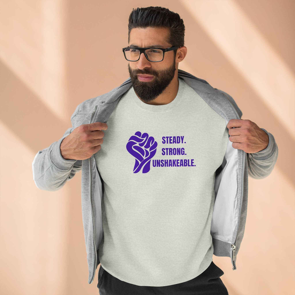 Steady. Strong. Unshakeable. — Epilepsy Awareness Sweatshirt