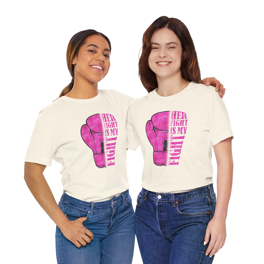 Empowering Fight Tee, Unisex Jersey Short Sleeve Tee, Supportive T-Shirt, Cancer Awareness Shirt, Inspirational Gift, Women's Rights Tee