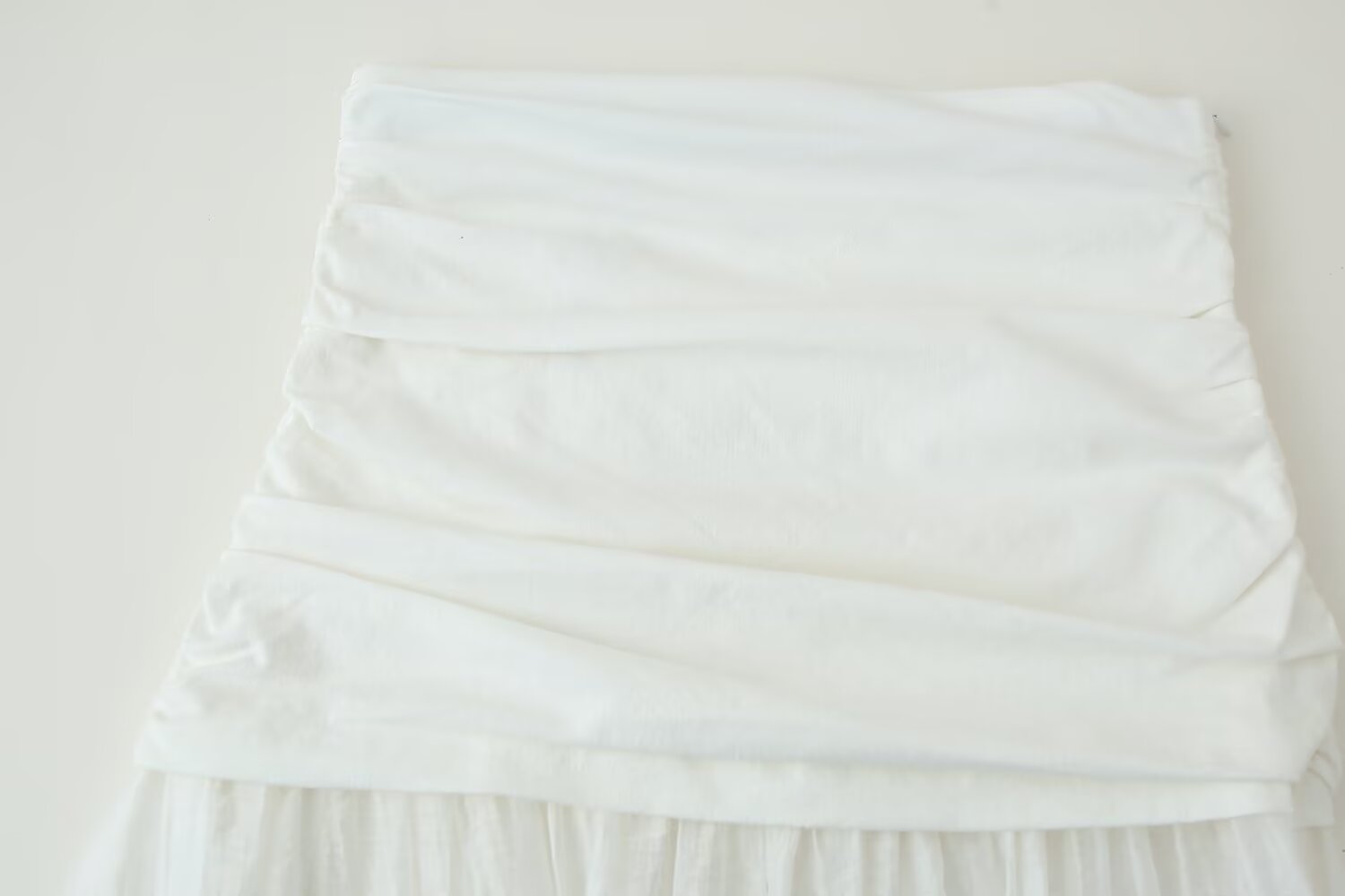 Women Pleated Decorative Stitching Mid Waist Midi Skirt