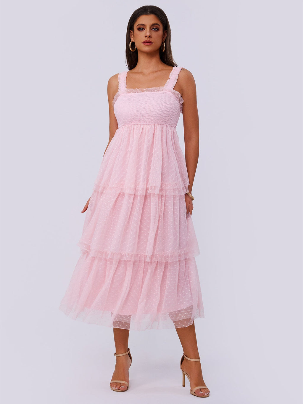 Mesh Sand Pregnant Women Dress