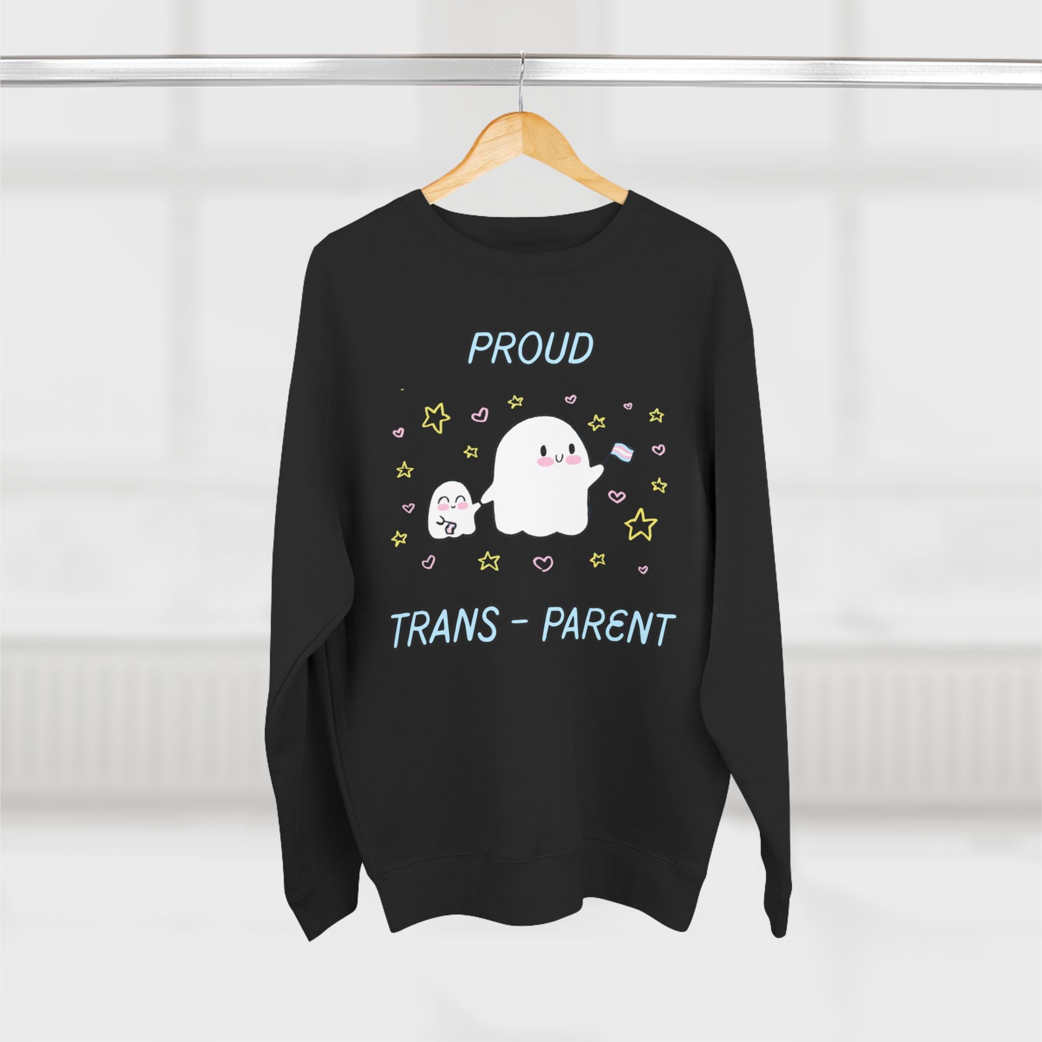 Proud Trans-Parent Unisex Crewneck Sweatshirt for LGBTQ+ Support