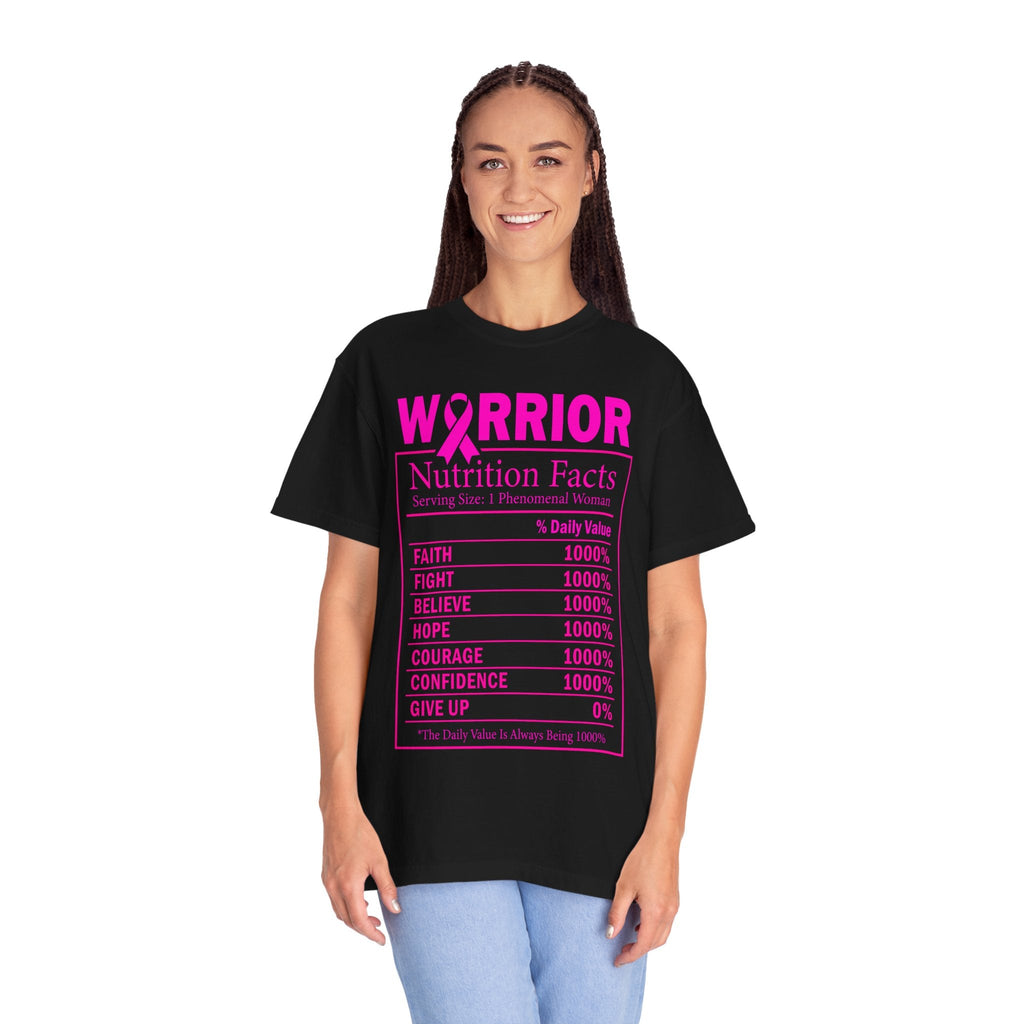 Warrior Nutrition Facts Breast Cancer Awareness Tee – Faith, Hope & Courage Edition