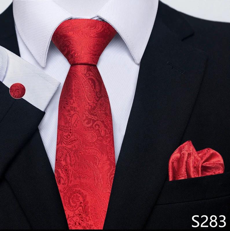 Men's Creative All-match Business Formal Wear Tie Scarf Cufflink Set