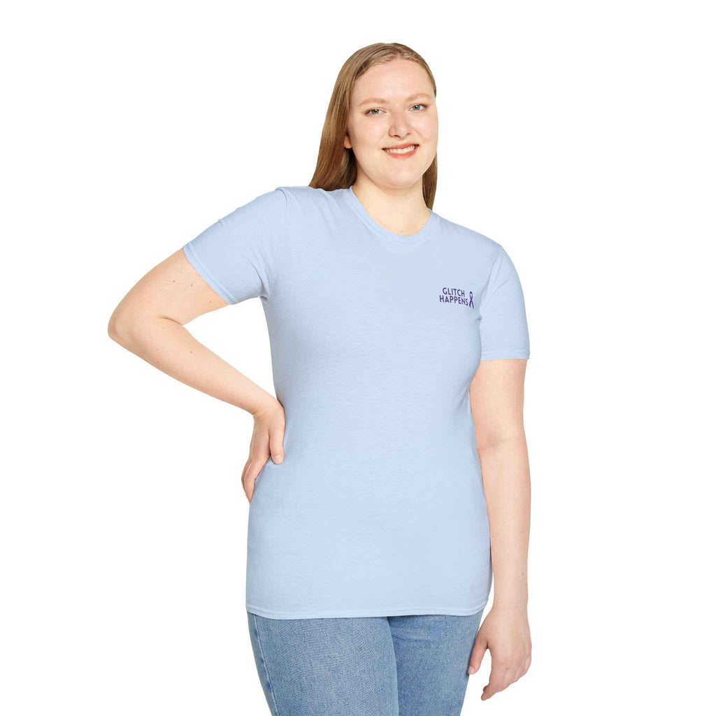 Glitch Happens Tee – Minimalist Seizure First Aid Shirt