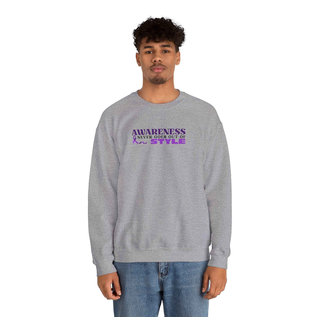 “Awareness Never Goes Out of Style” Embroidered Sweatshirt