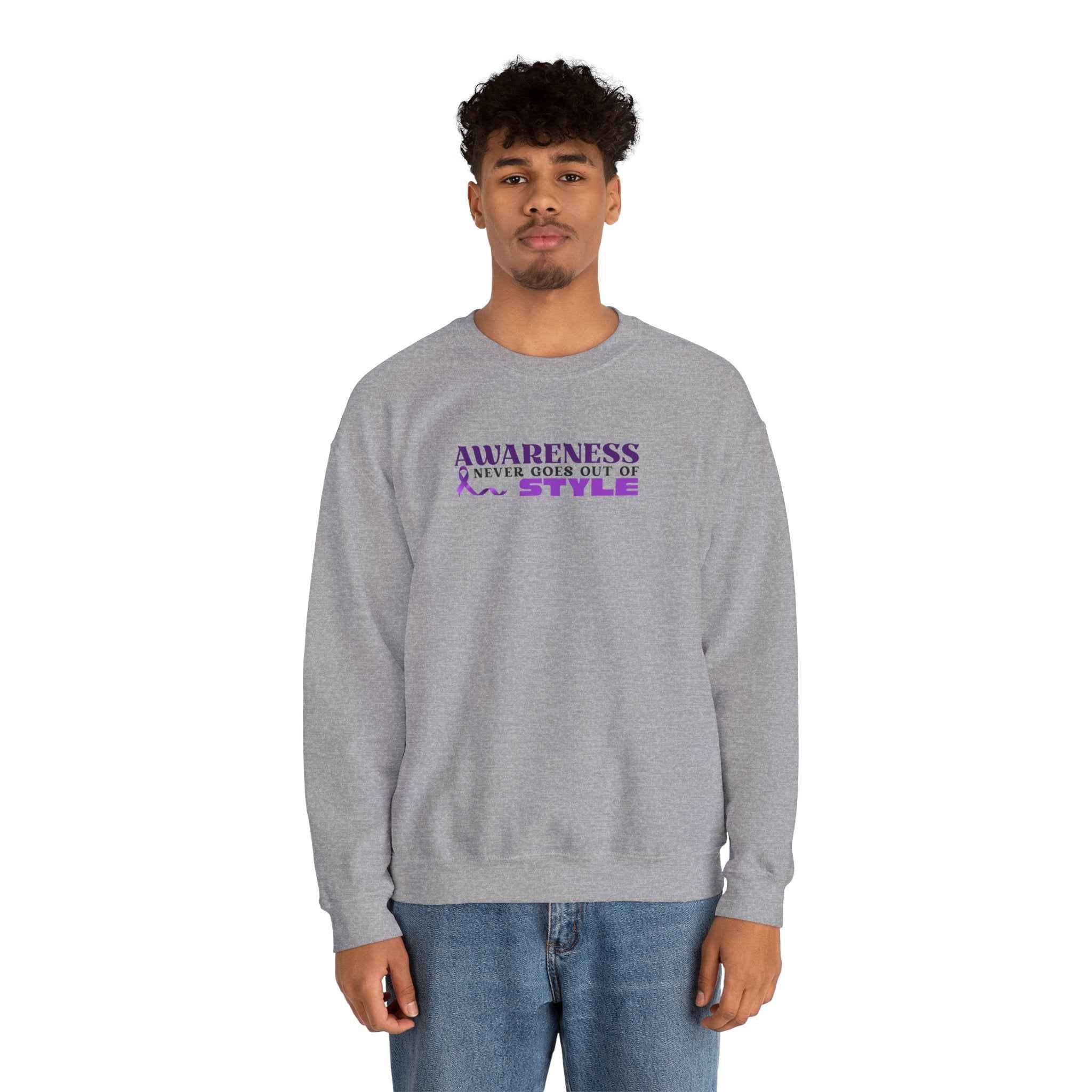 “Awareness Never Goes Out of Style” Embroidered Sweatshirt