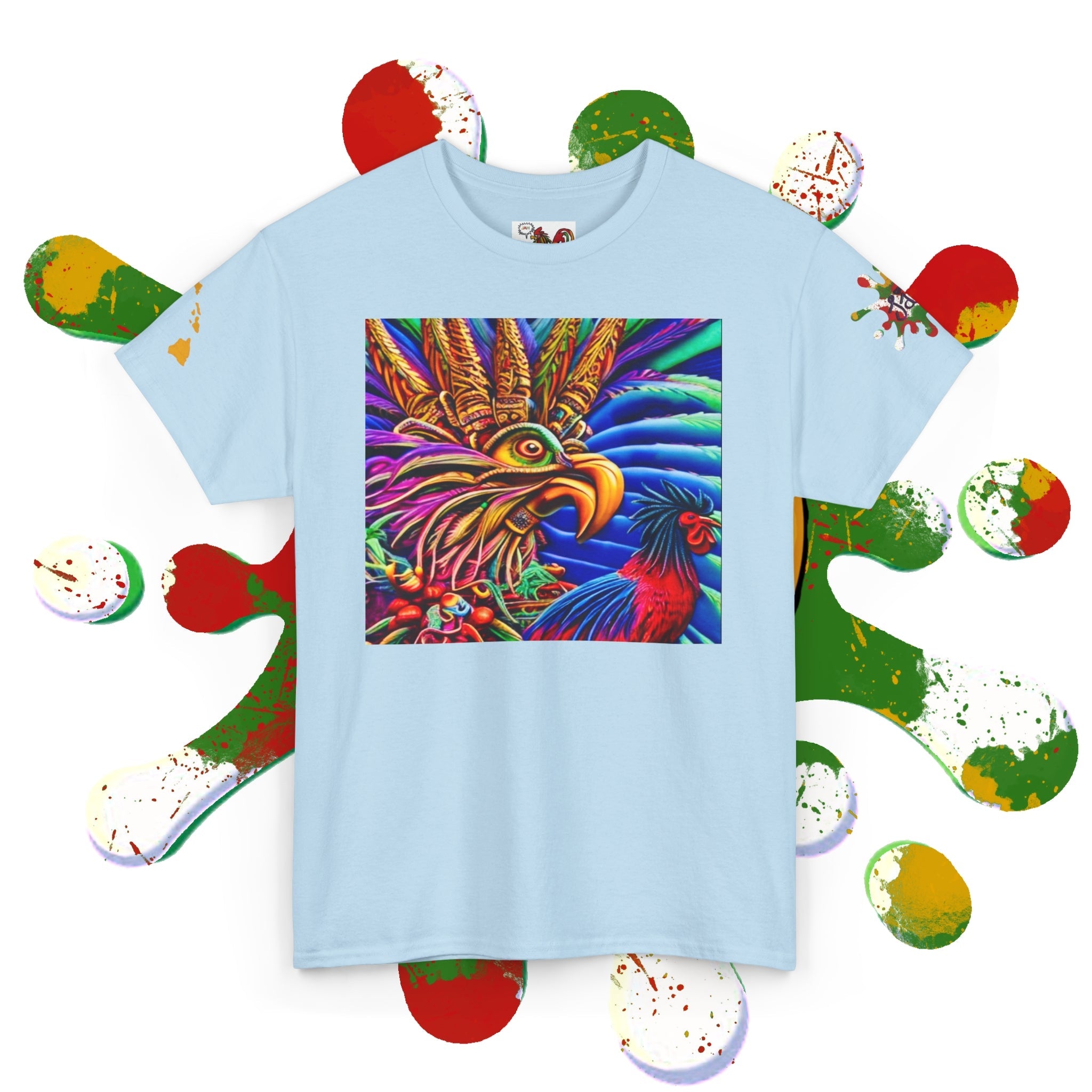 Rasta Rooster Tee - Ancient Maya Edition