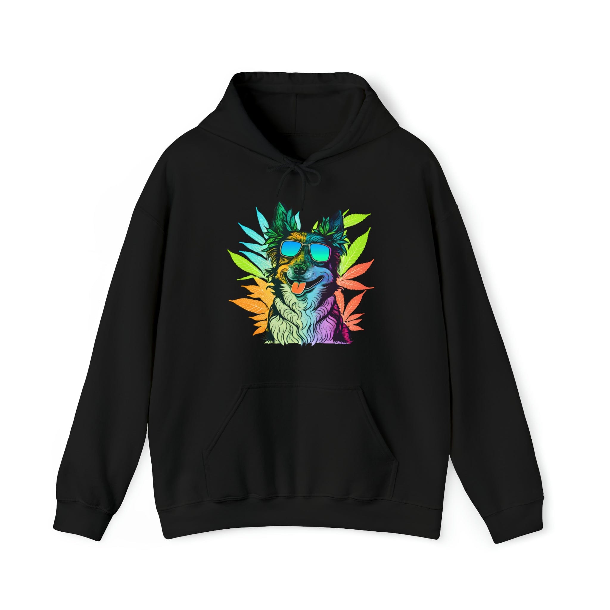 Cool Corgi with Shades and Cannabis Leaves Hoodie