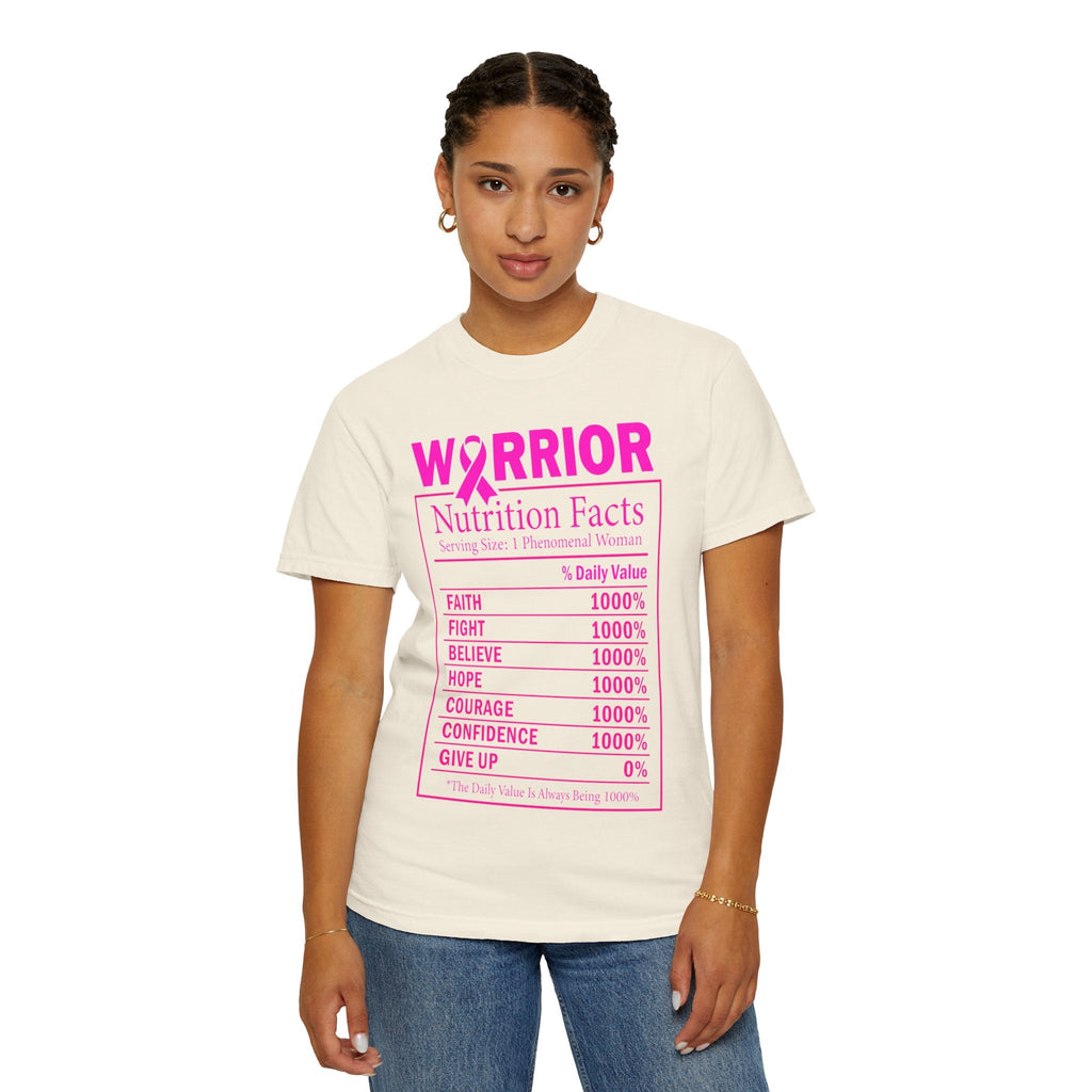 Warrior Nutrition Facts Breast Cancer Awareness Tee – Faith, Hope & Courage Edition