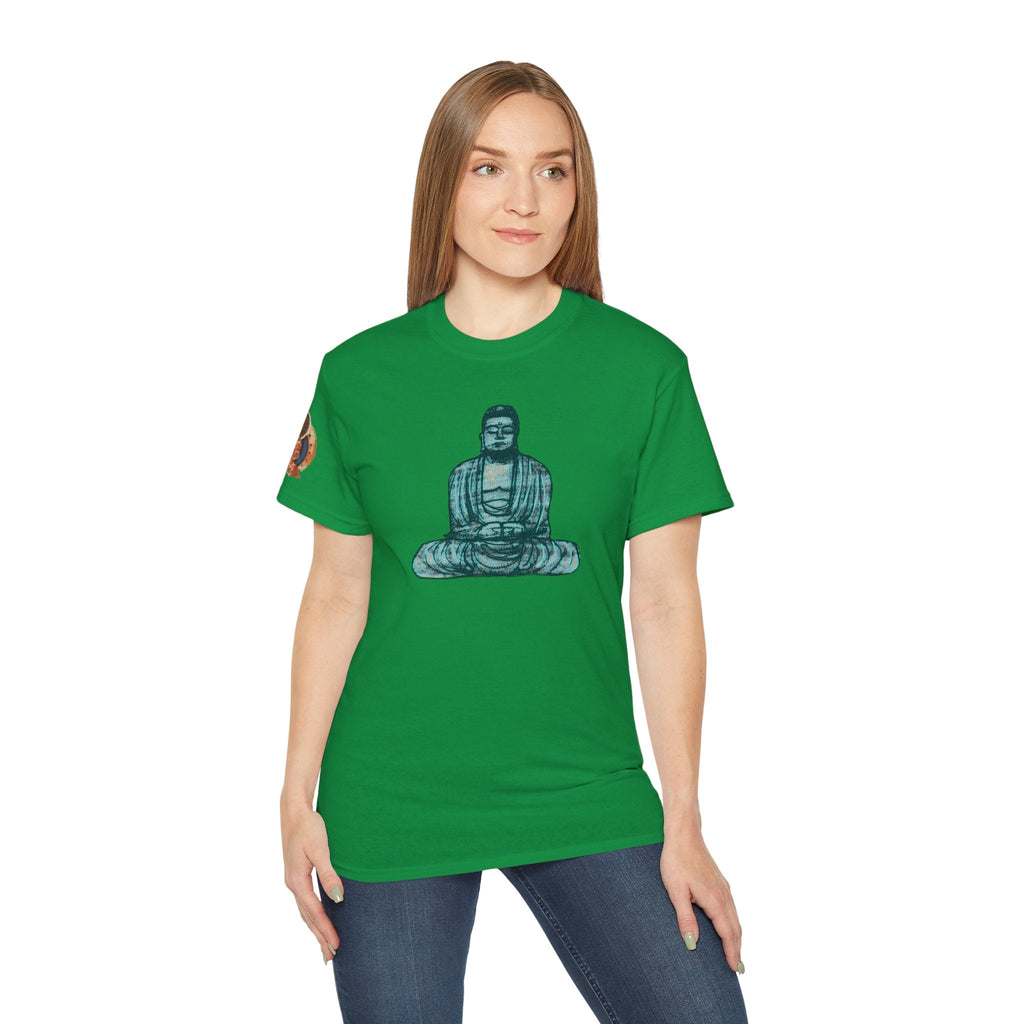 Fine Art Buddha Chalk Drawing Print Unisex Ultra Cotton Tee