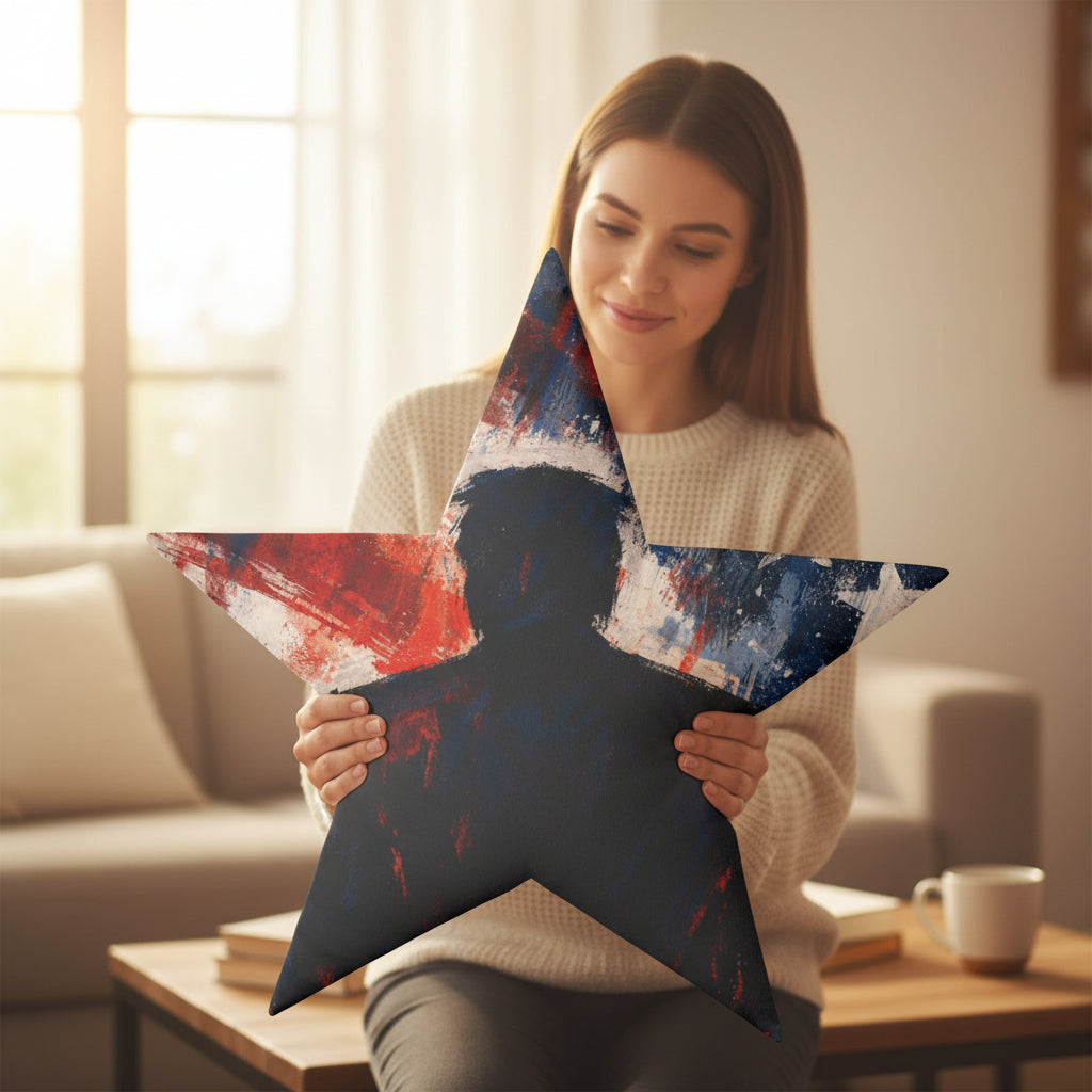 Star Silhouette Pillow — Bold Lines, No Apologies
