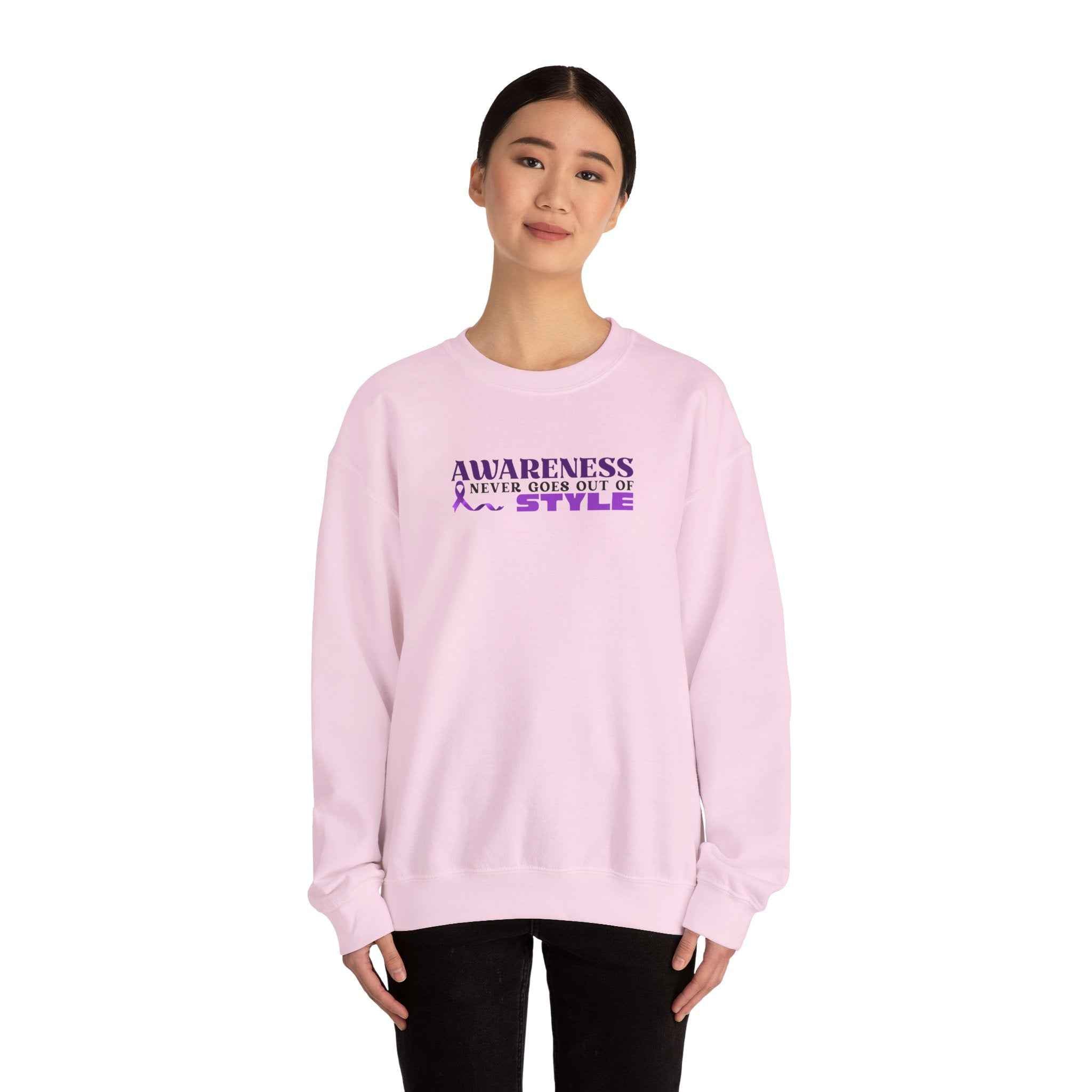 “Awareness Never Goes Out of Style” Embroidered Sweatshirt
