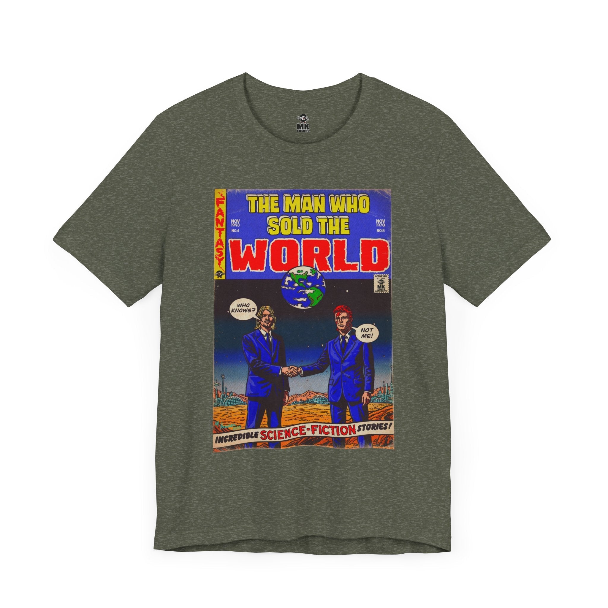 Bowie & Cobain - The Man Who Sold the World - Unisex Jersey Short Sleeve Tee