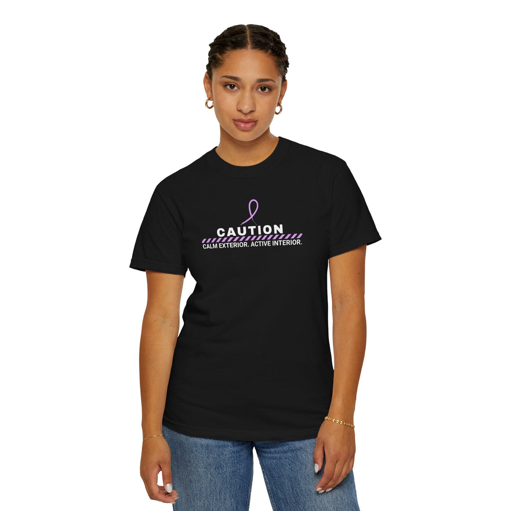 Caution: Calm Exterior. Active Interior. – Epilepsy Awareness T-Shirt