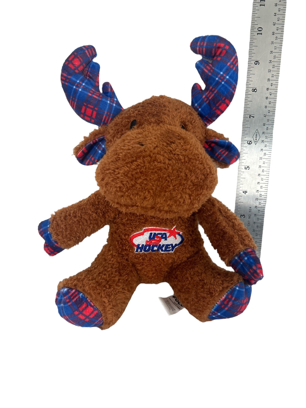 USA Hockey Officially Licensed Logo 10 Inch Sherpa Moose Plush