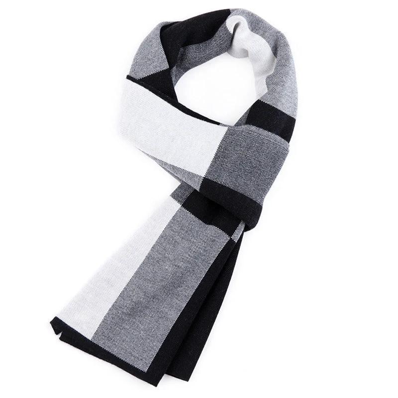 Men's Plaid Knitted Scarf