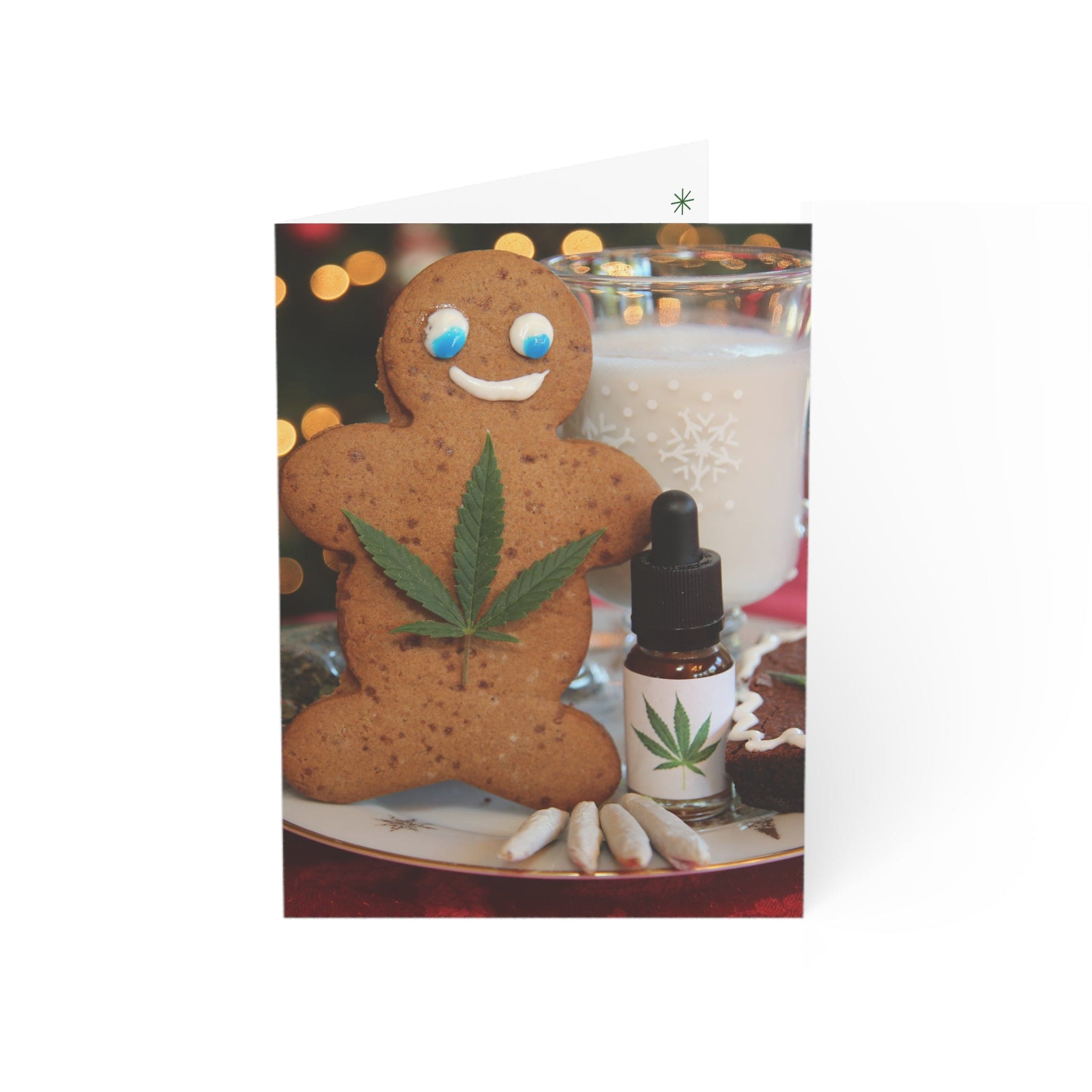 Gingerbread Man Edible Merry Litmas Christmas Greeting Cards (1, 10, 30, and 50pcs)