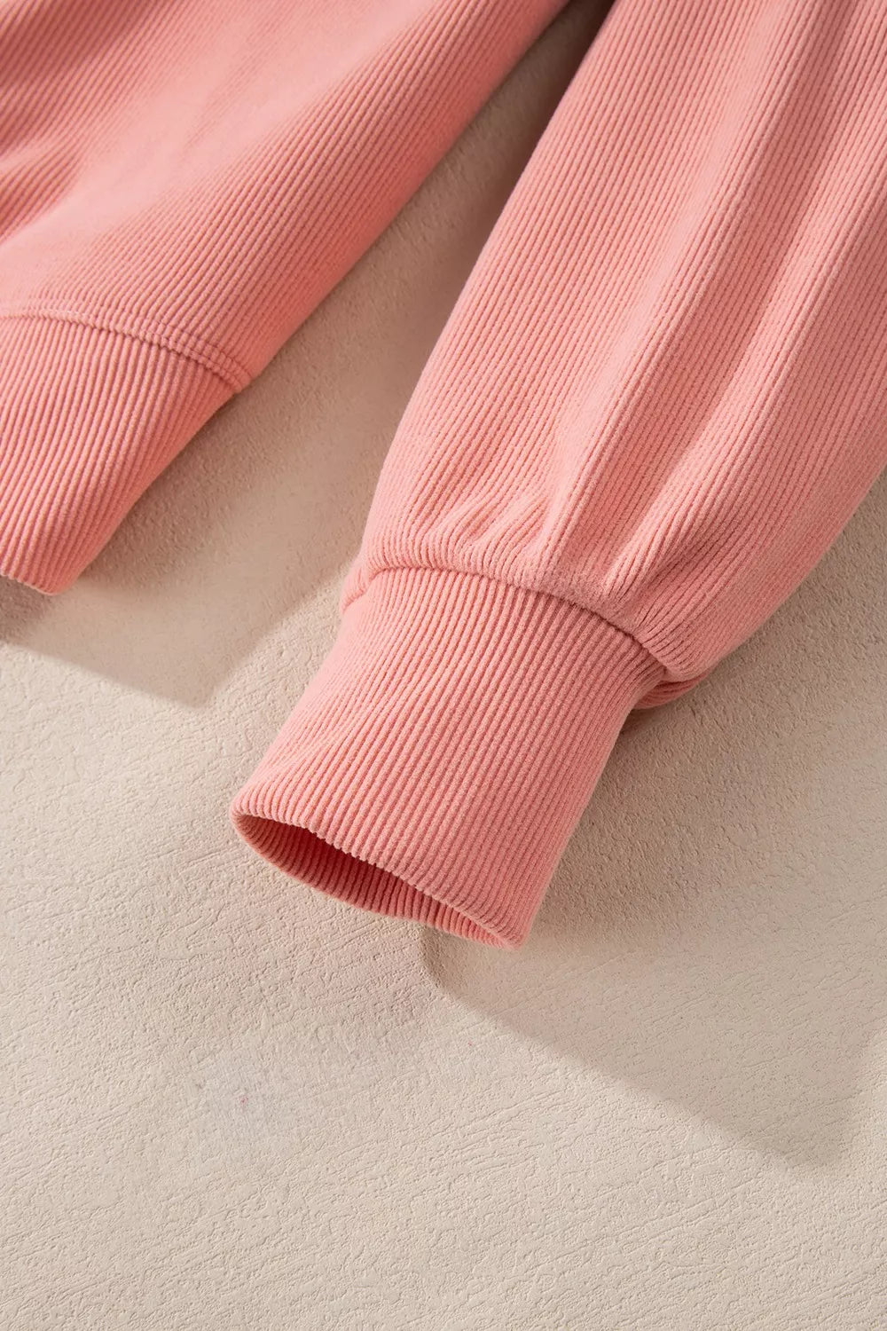 Women's Ribbed Round Neck Two-Piece Lounge Set with Pockets