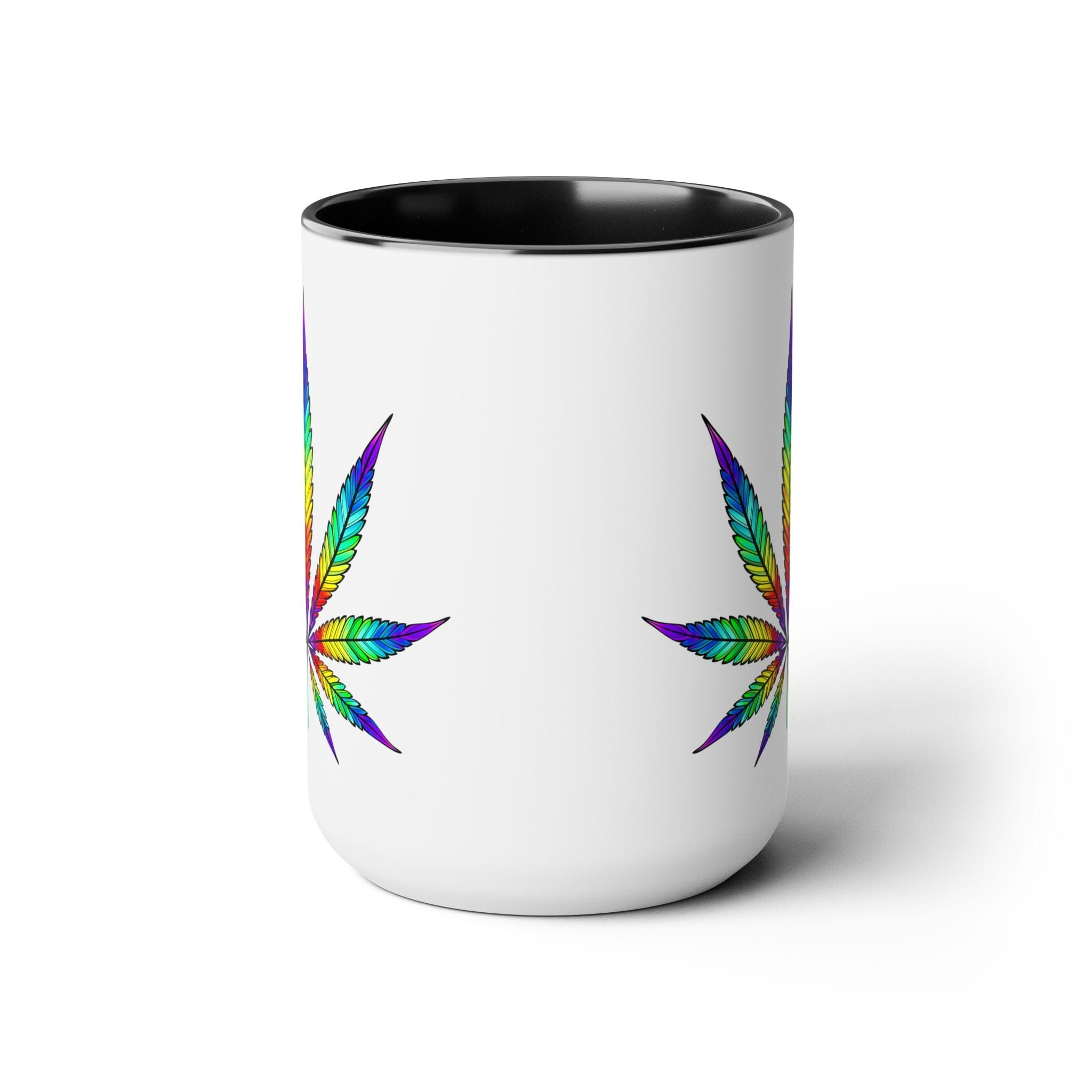 Vibrant Rainbow Cannabis Mug