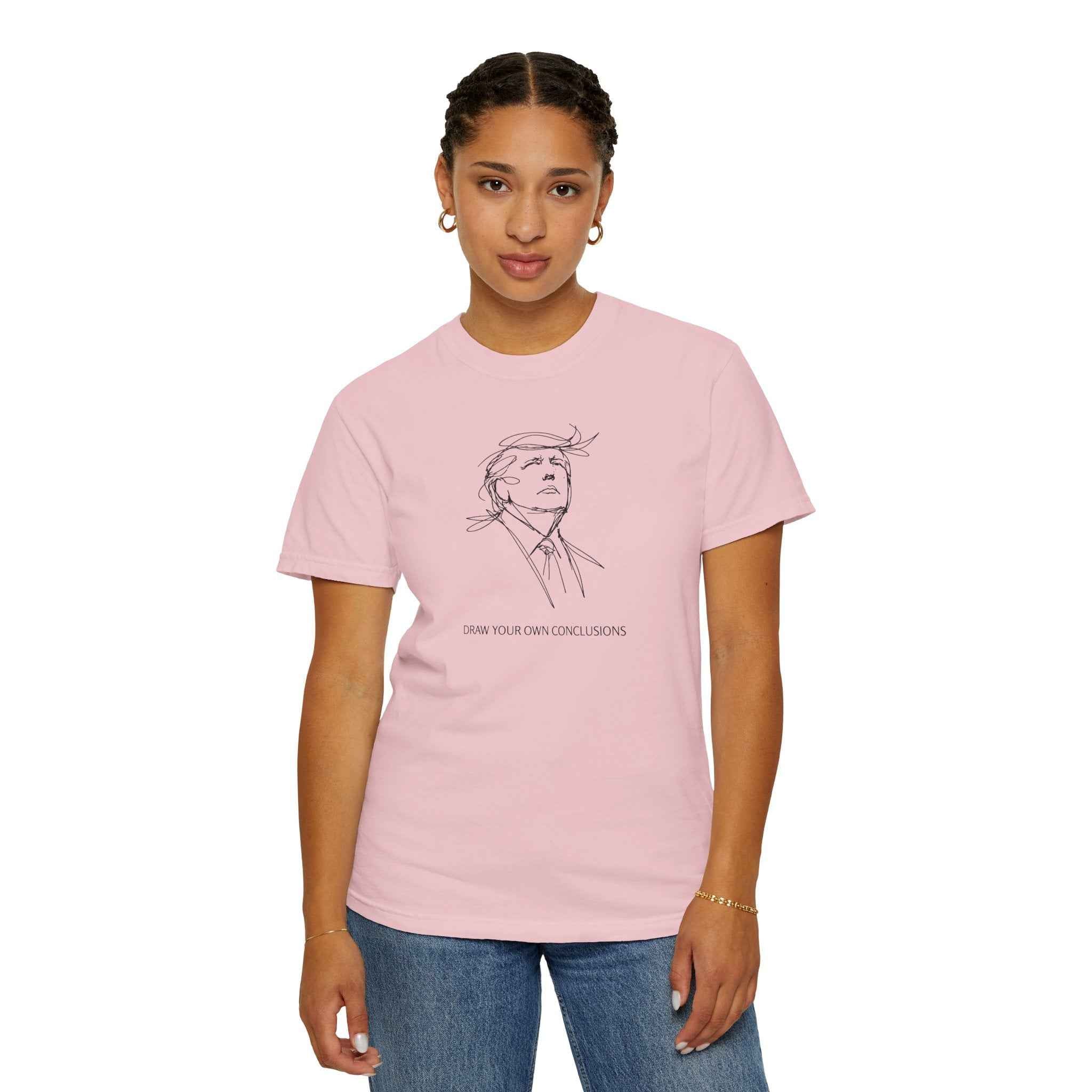 Draw Your Own Conclusions Unisex Graphic Tee – Minimal Line Art Statement Shirt