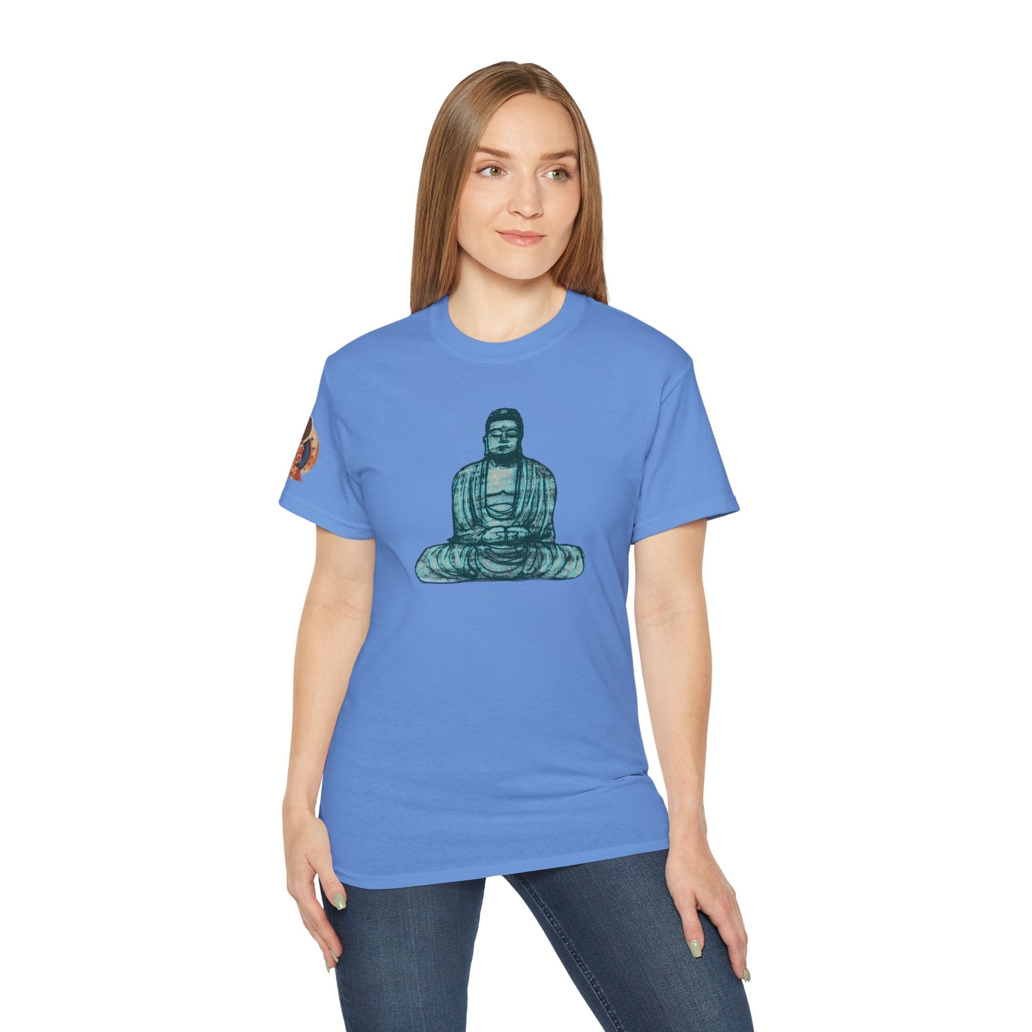 Fine Art Buddha Chalk Drawing Print Unisex Ultra Cotton Tee
