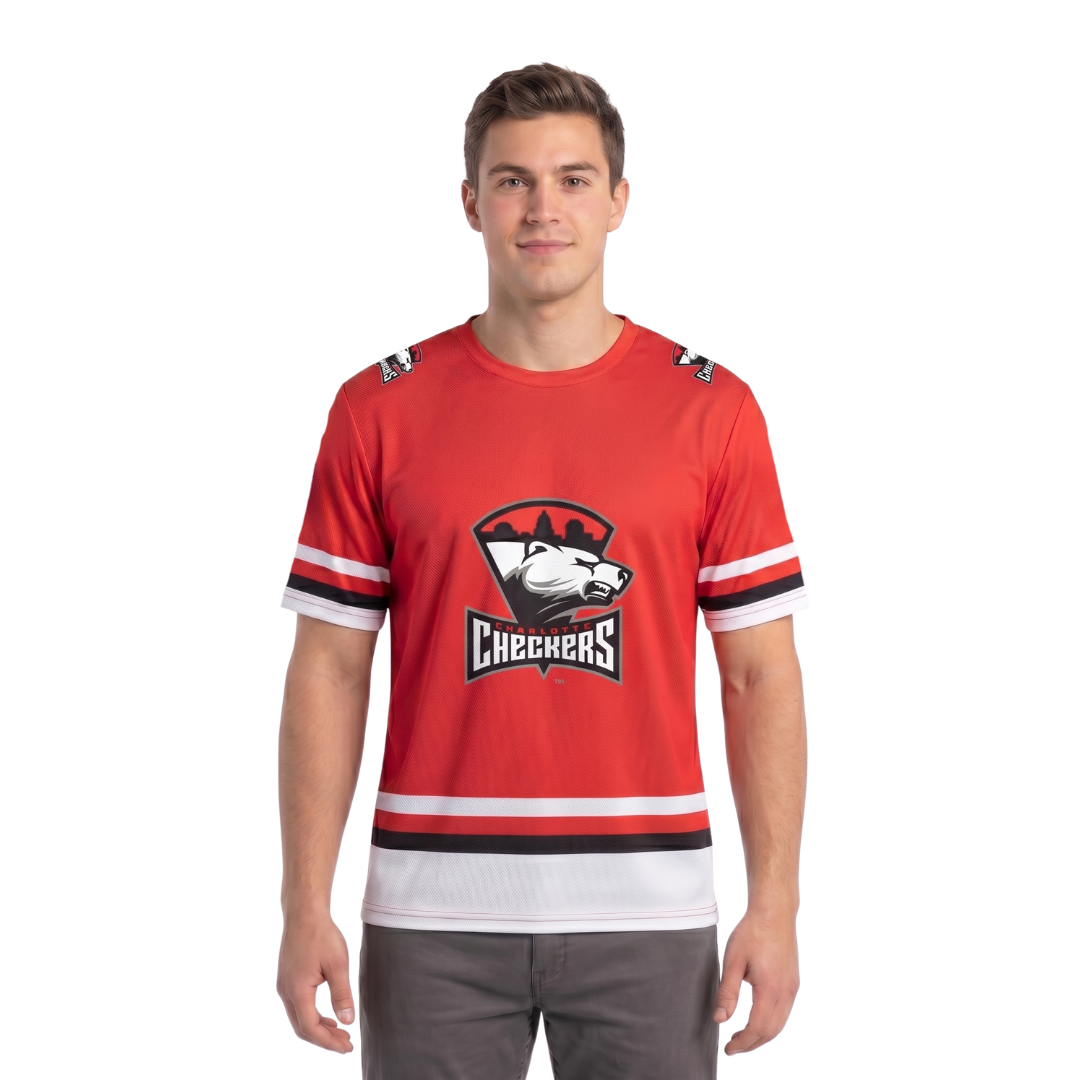 Charlotte Checkers AHL Licensed Replica Jersey Performance T-Shirt