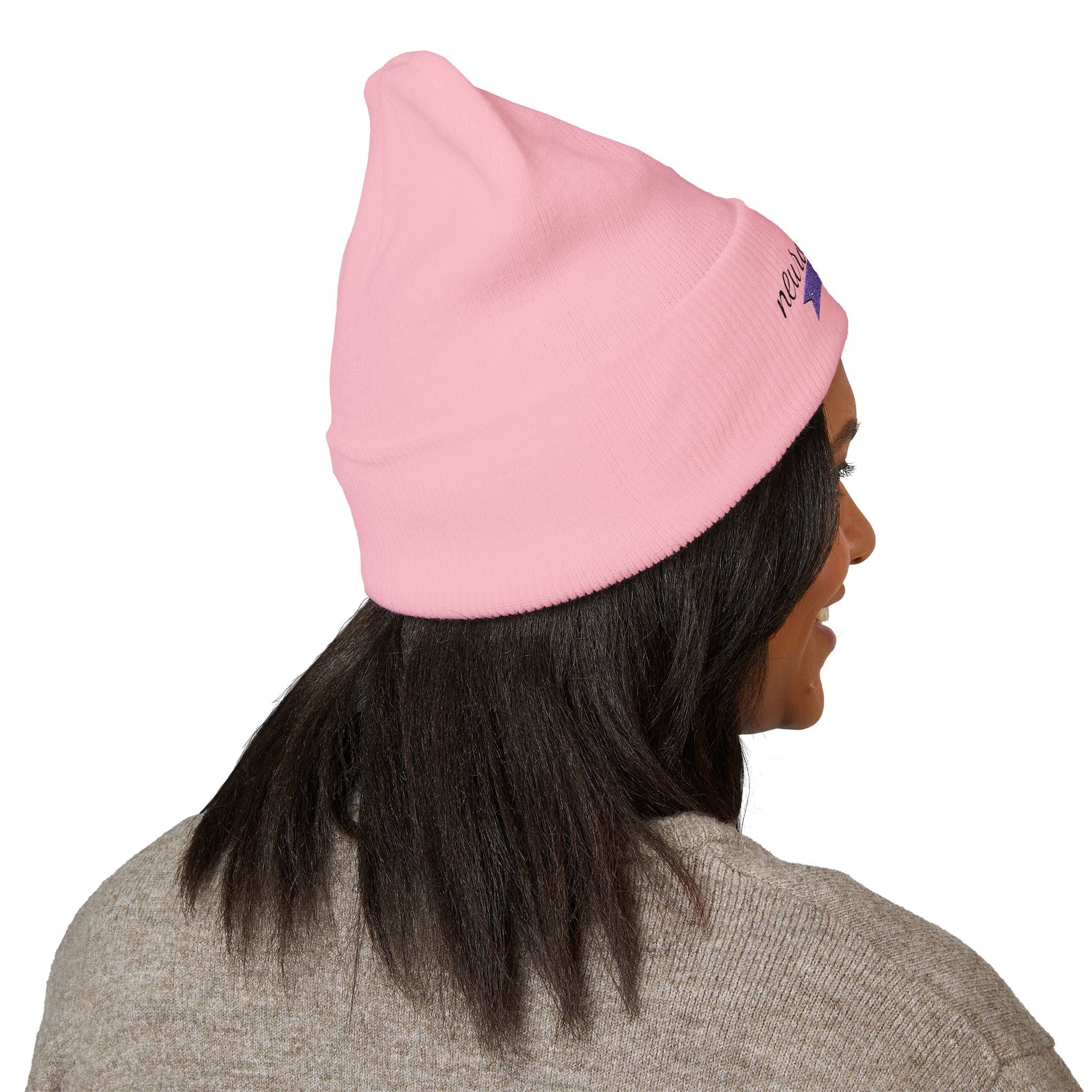 Neurograceful Embroidered Beanie – Epilepsy Awareness Knit Hat