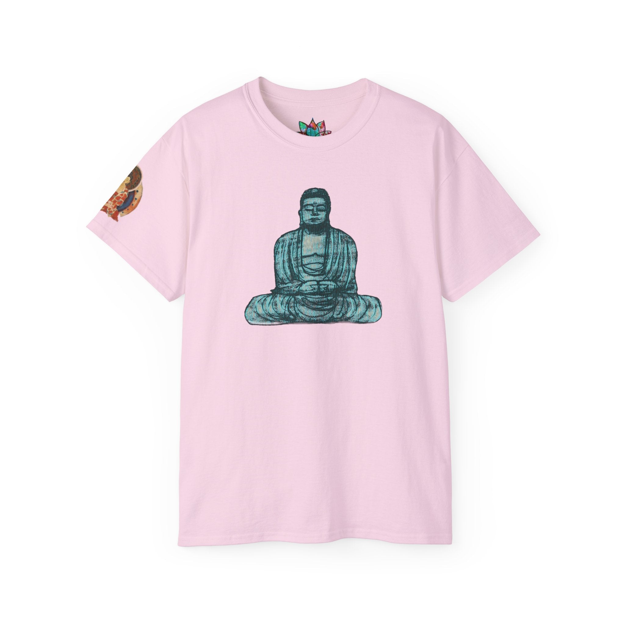 Fine Art Buddha Chalk Drawing Print Unisex Ultra Cotton Tee