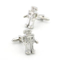 Men's Silver Robot Cufflinks