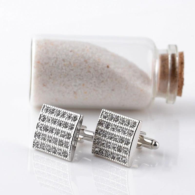 Men's Fashion Square Diamond Cufflinks