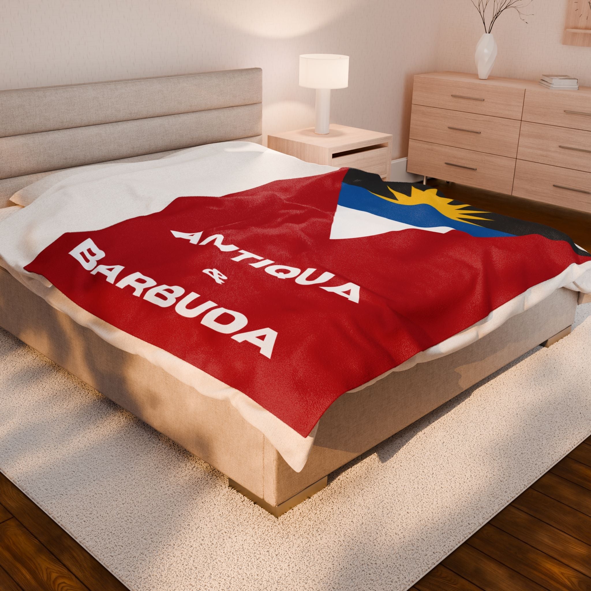 Antigua Barbuda Flag Velveteen Plush Blanket