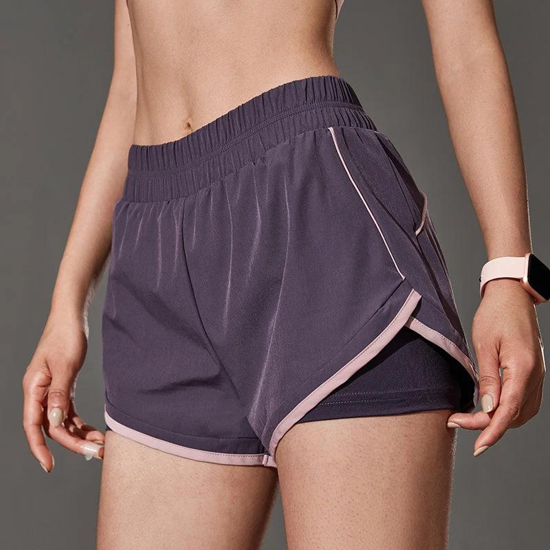 Quick-dryTwo Pieces Of Sports Shorts For Women