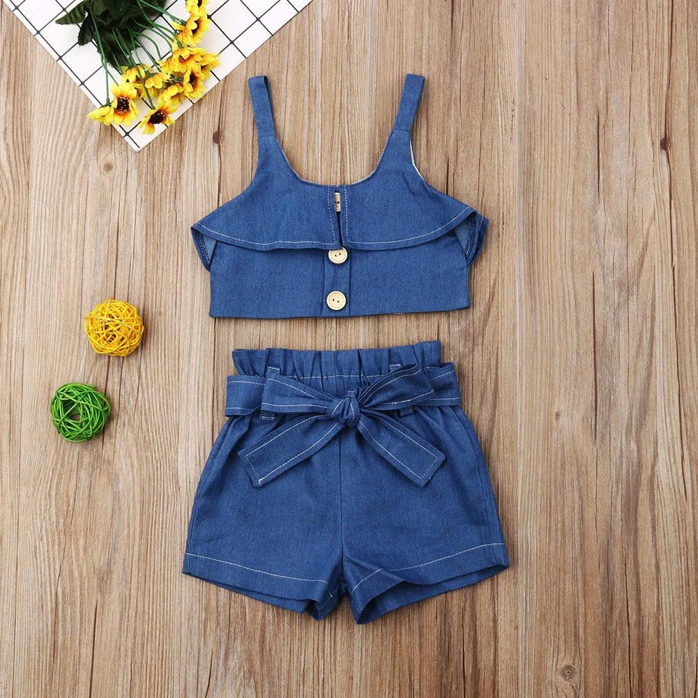 Children's clothing girls suspender skirt