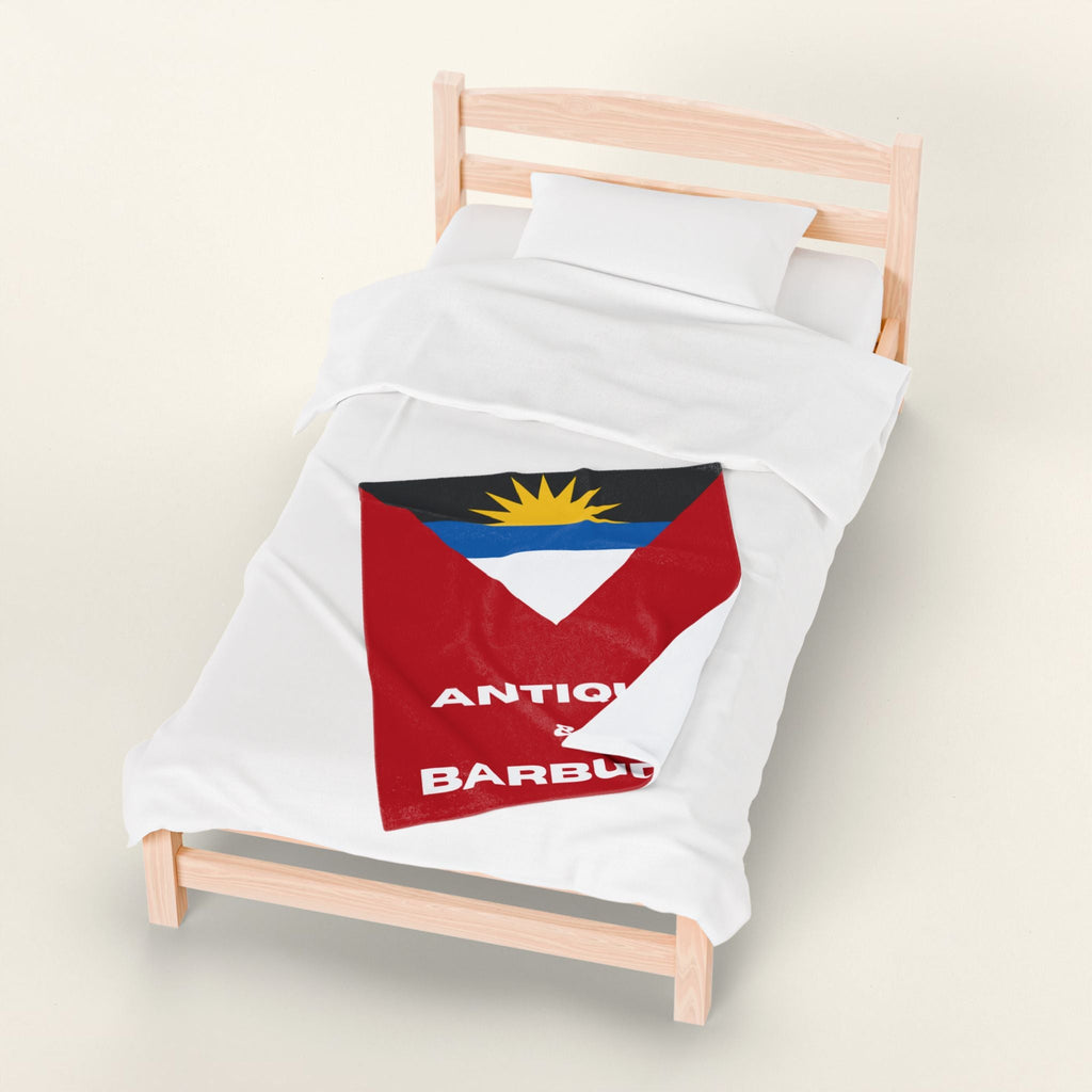 Antigua Barbuda Flag Velveteen Plush Blanket