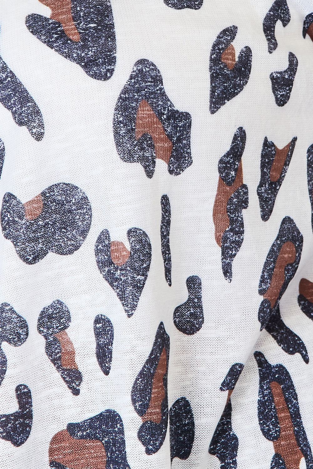 Leopard Print Cardigan - Long Sleeve Open Front