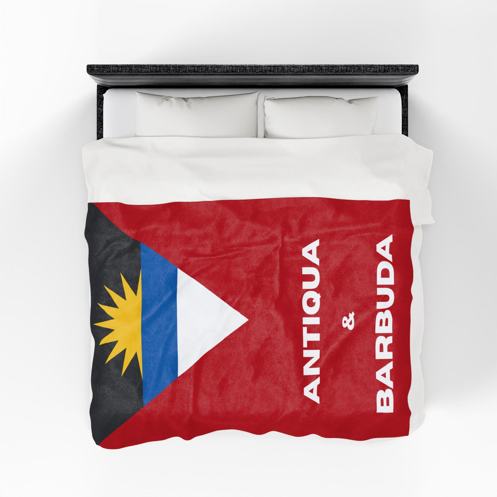 Antigua Barbuda Flag Velveteen Plush Blanket
