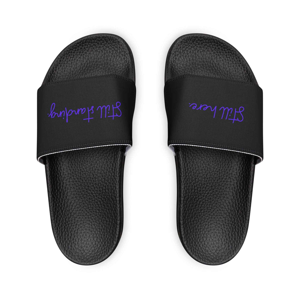 “Still Here / Still Standing” Slide Sandals — Quiet Strength Edition