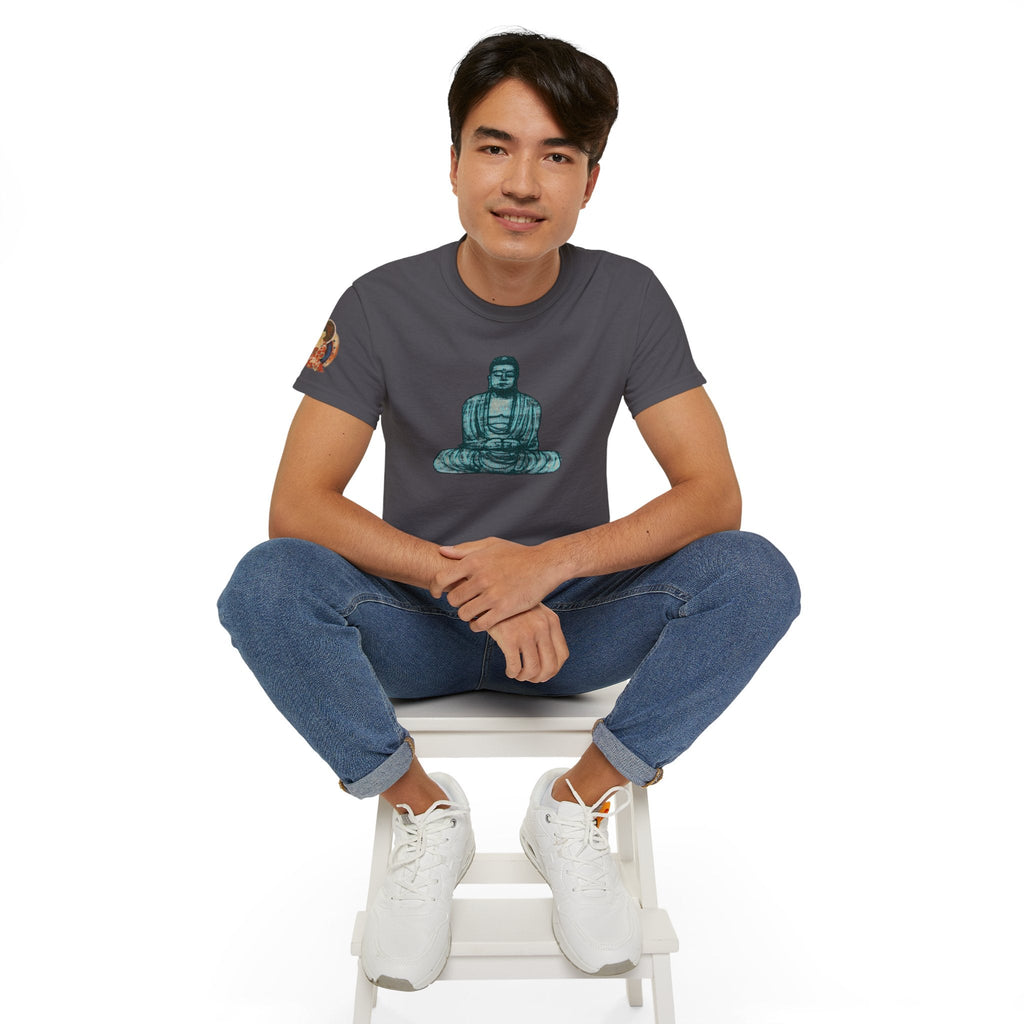 Fine Art Buddha Chalk Drawing Print Unisex Ultra Cotton Tee